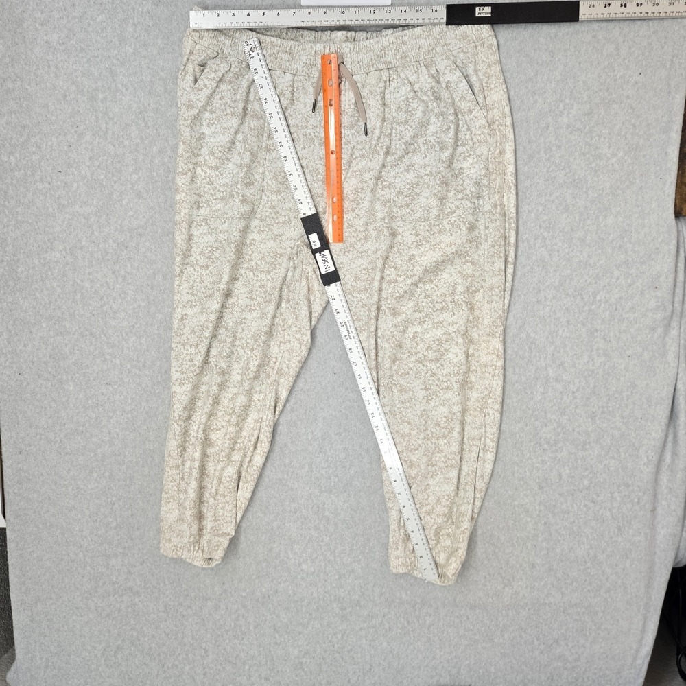 Athleta Women Activewear Pants 2X Beige Jogger Geometric Sweatpants Farallon - Picture 8 of 13